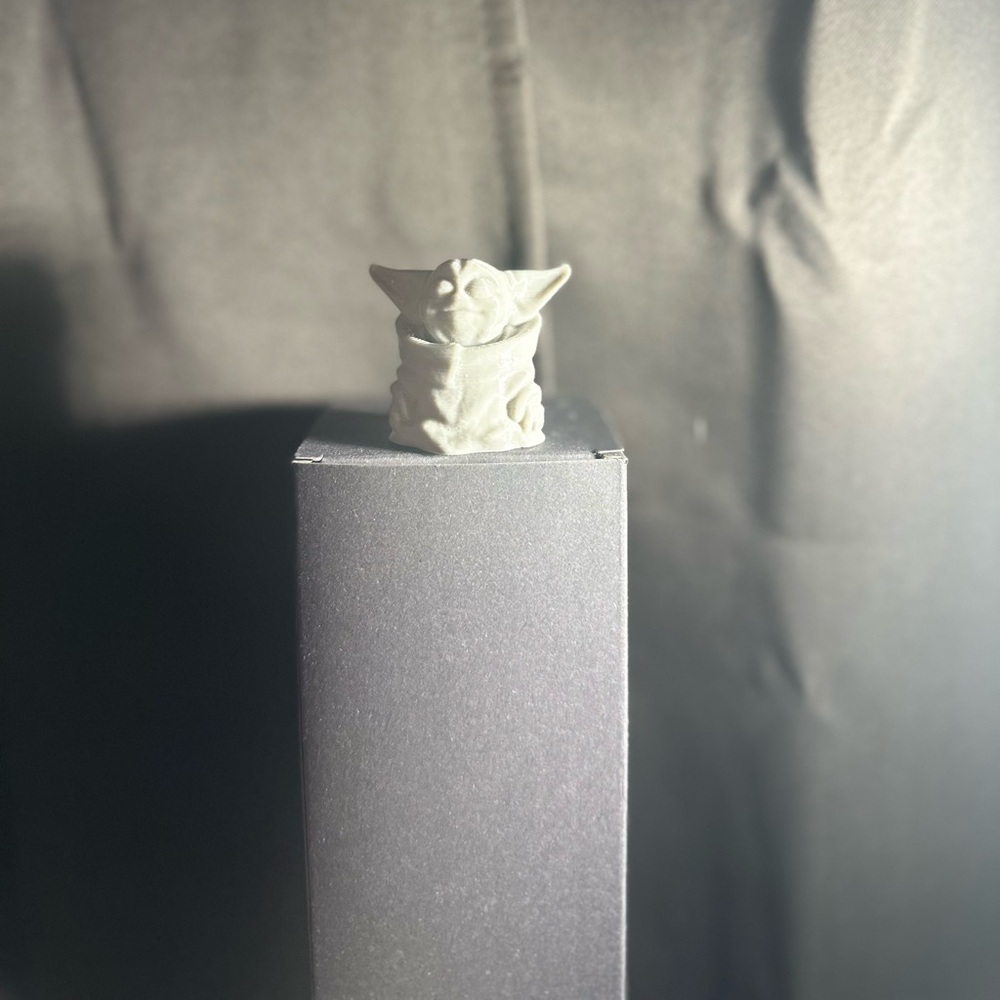 Gray Baby Yoda Figurine